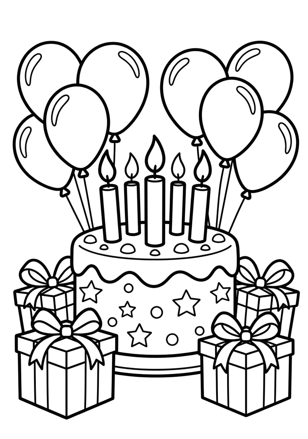 Exemple de coloriage anniversaire à imprimer