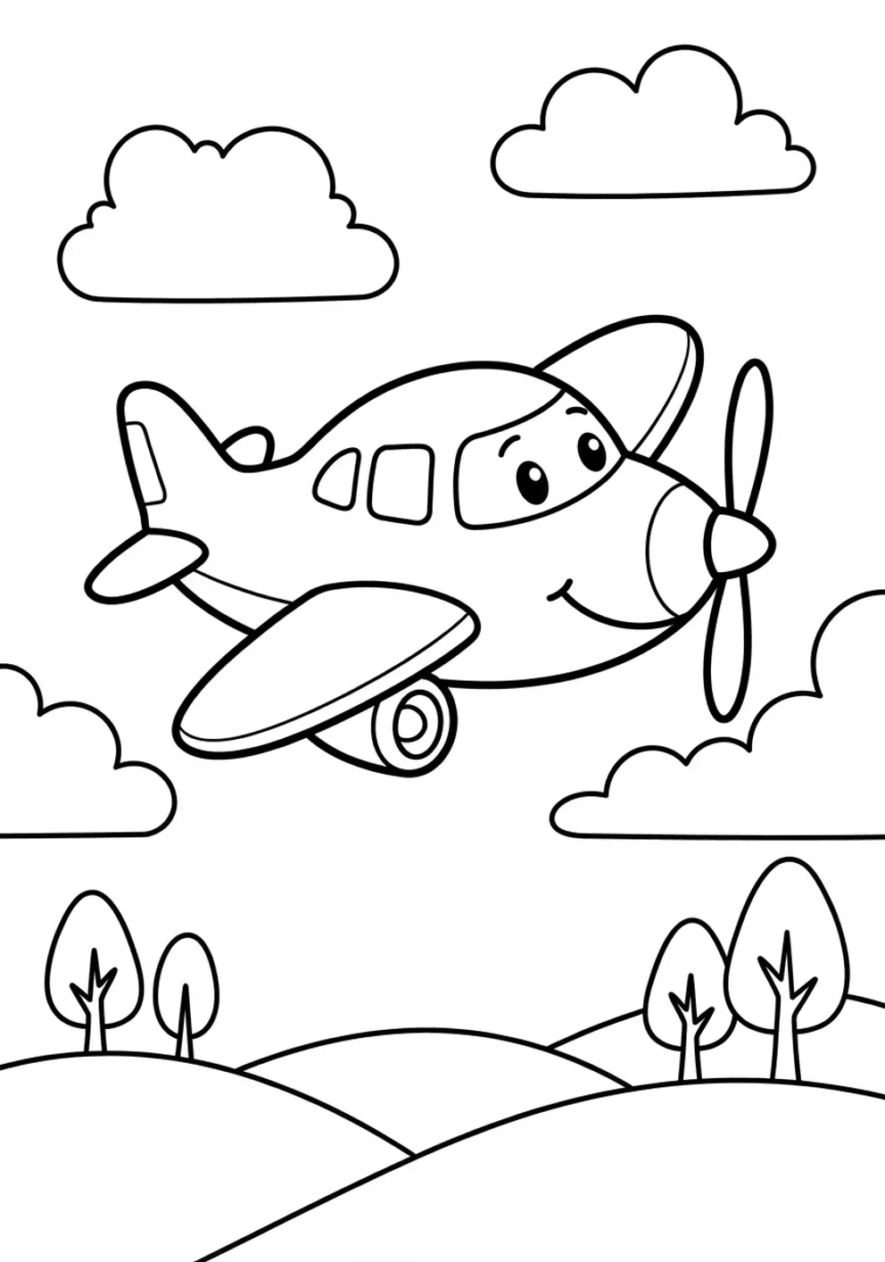 Coloriage avion