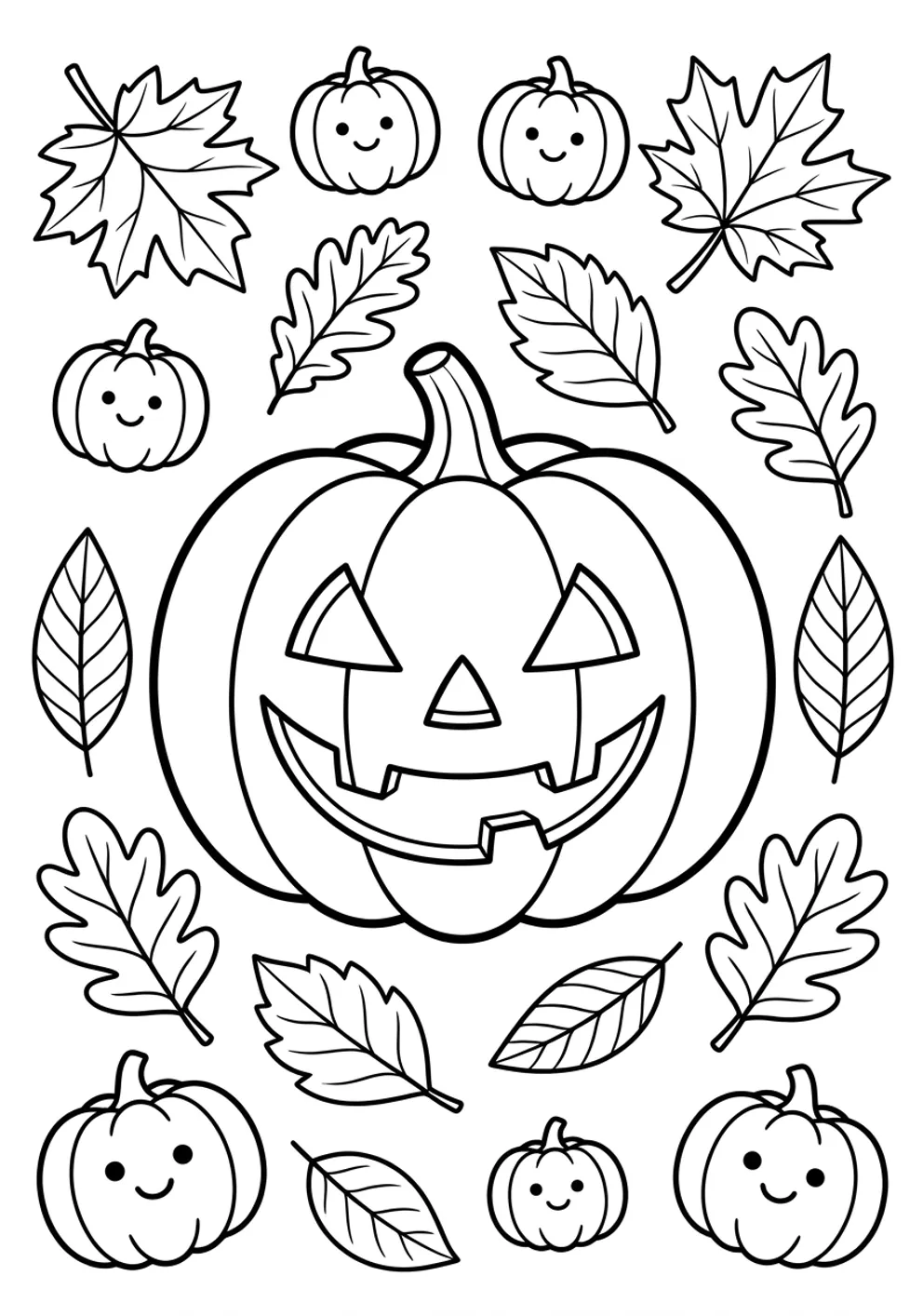 Exemple de coloriage citrouille à imprimer