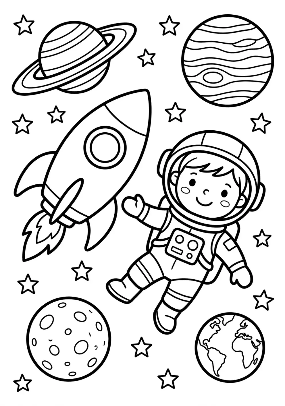 Coloriage espace