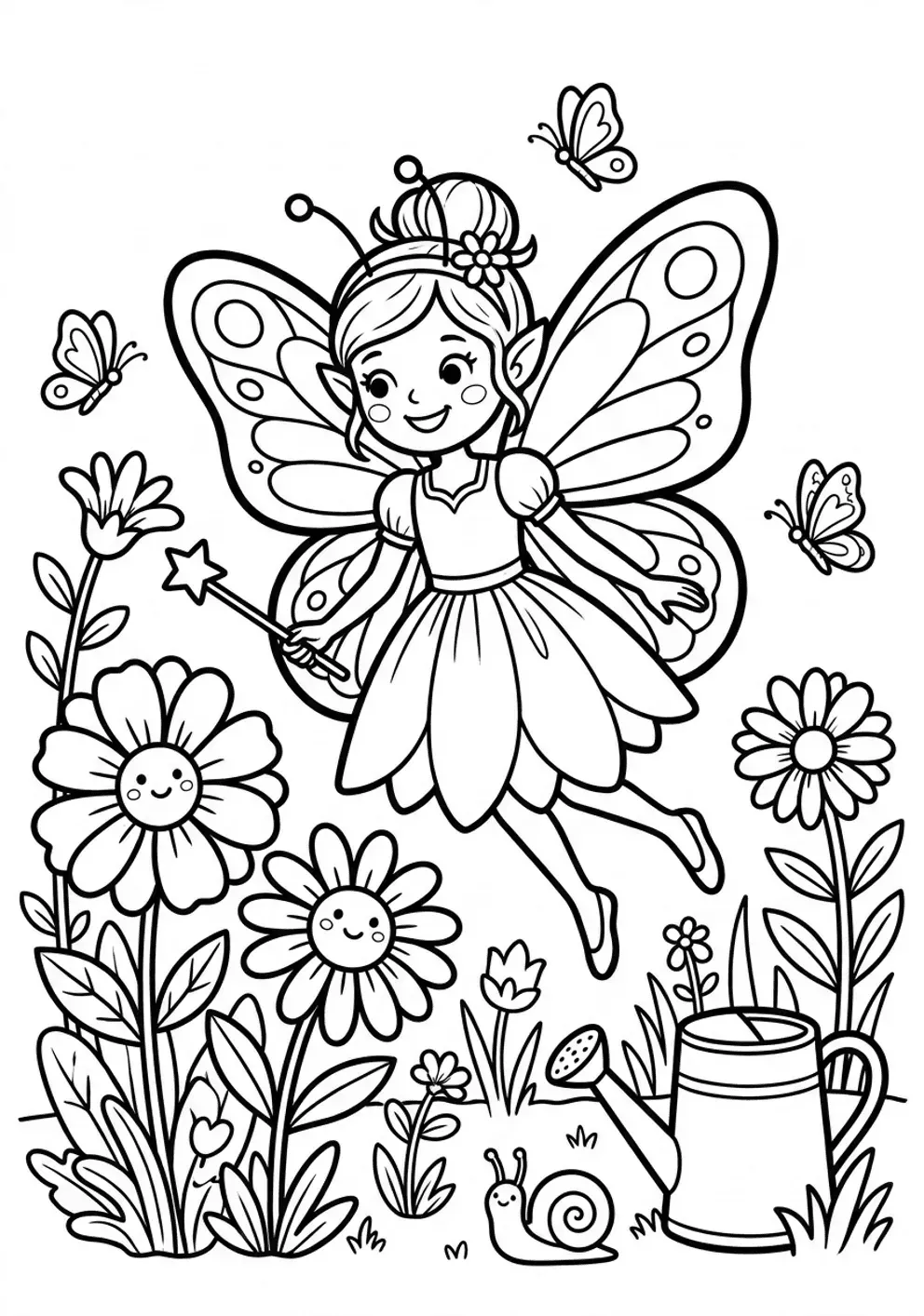 Coloriage fée