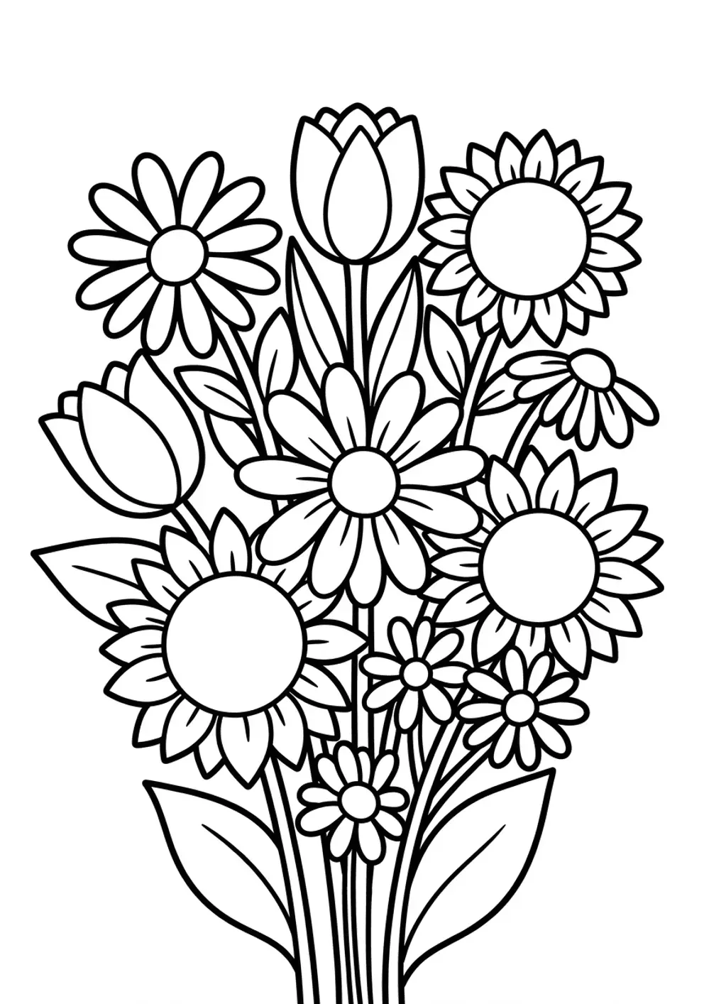 Coloriage fleurs