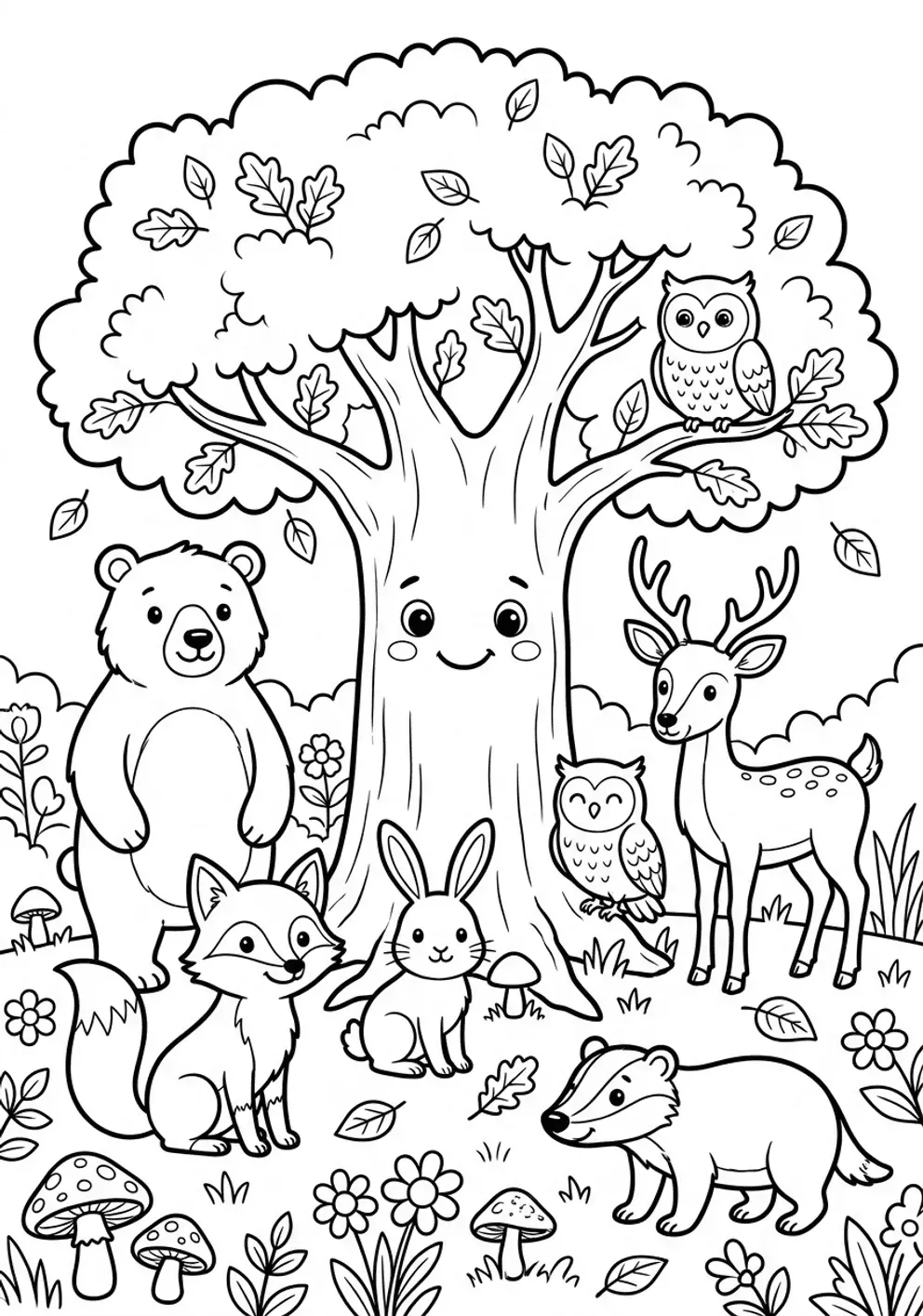 Coloriage forêt