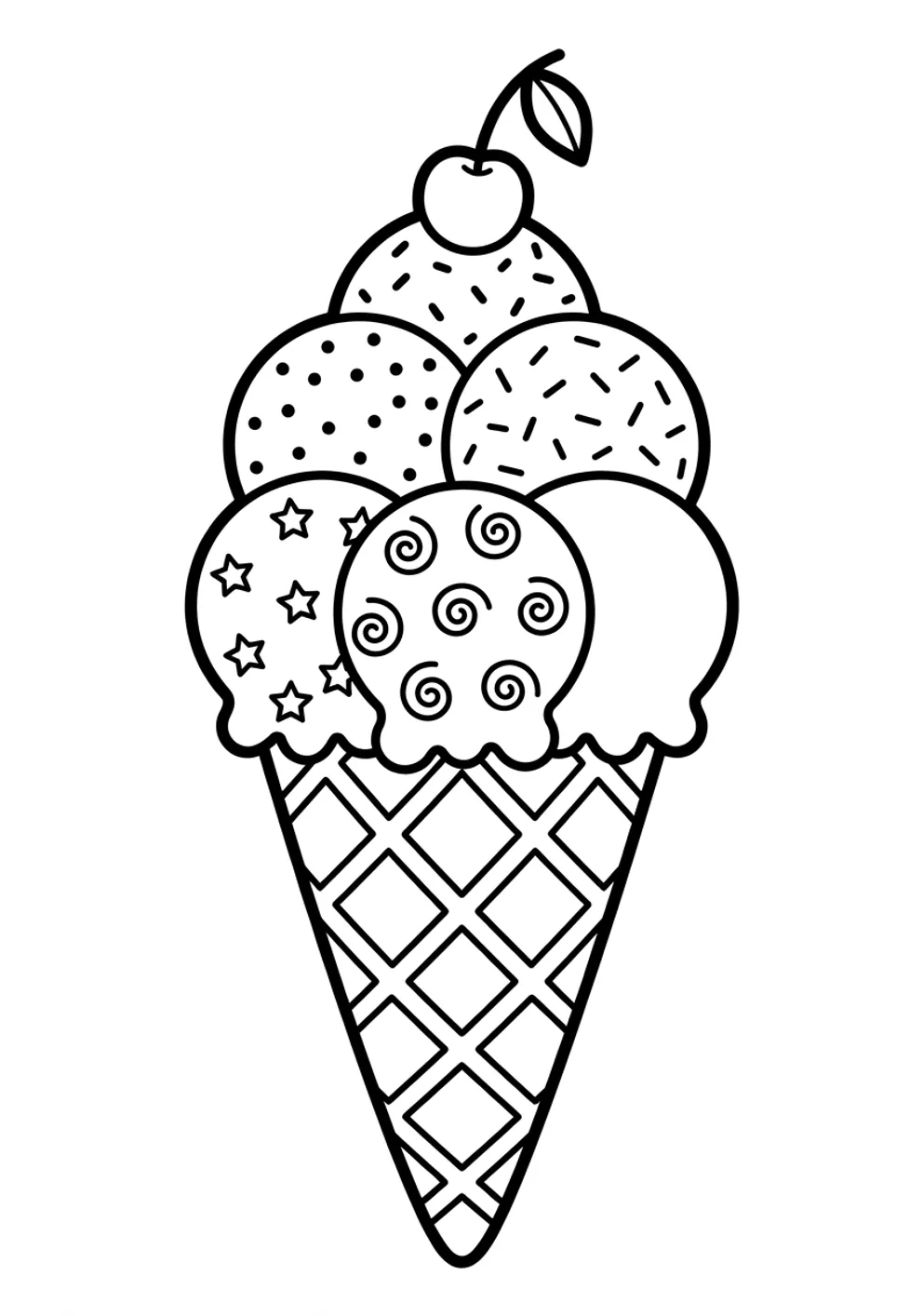 Exemple de coloriage glace à imprimer