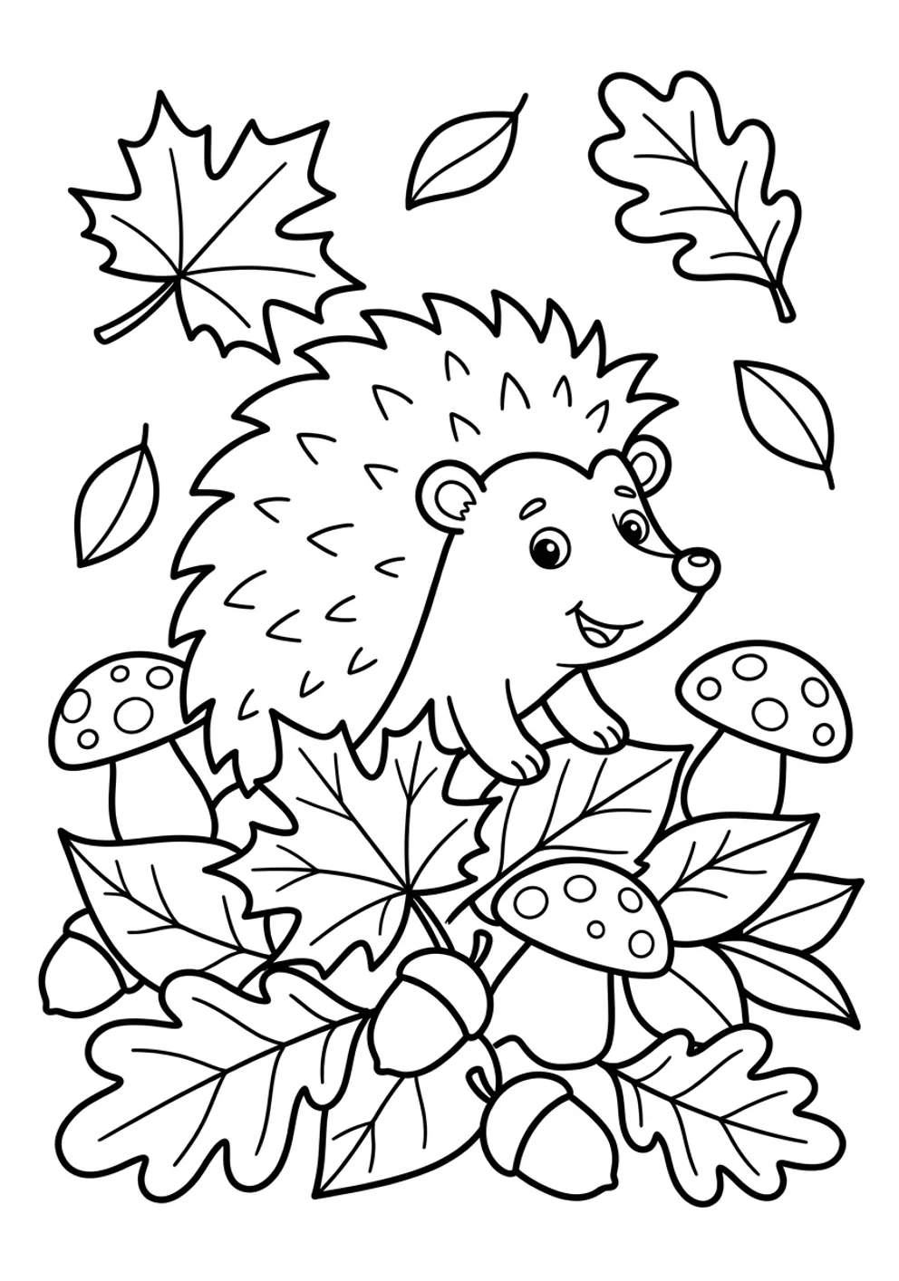Exemple de coloriage hérisson à imprimer