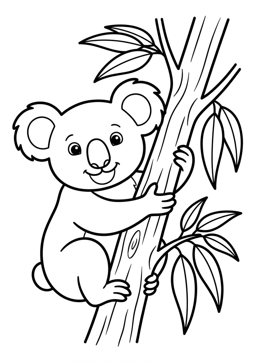 Exemple de coloriage koala à imprimer