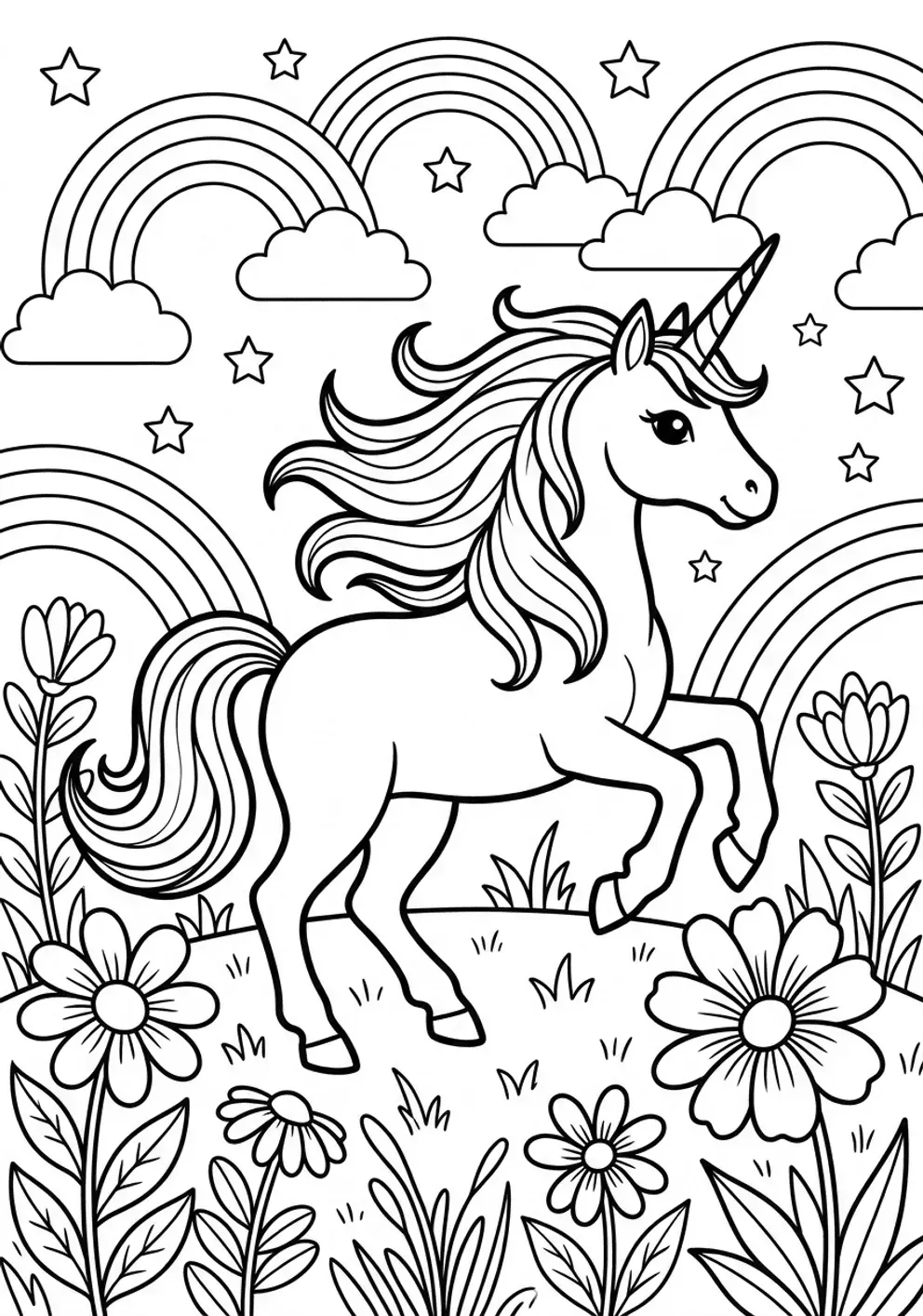 Coloriage licornes