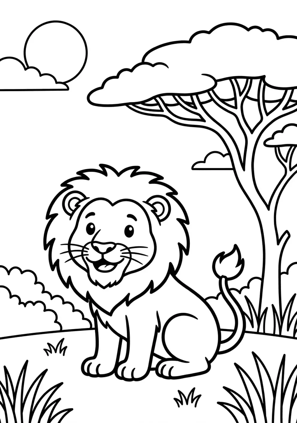 Coloriage lion