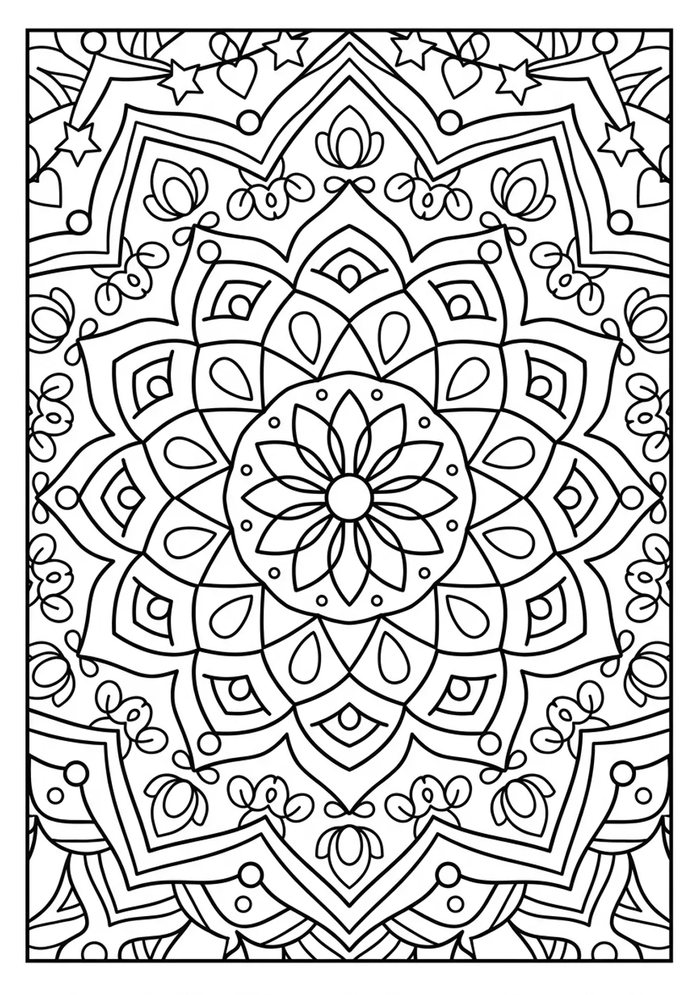 Exemple de coloriage mandala à imprimer