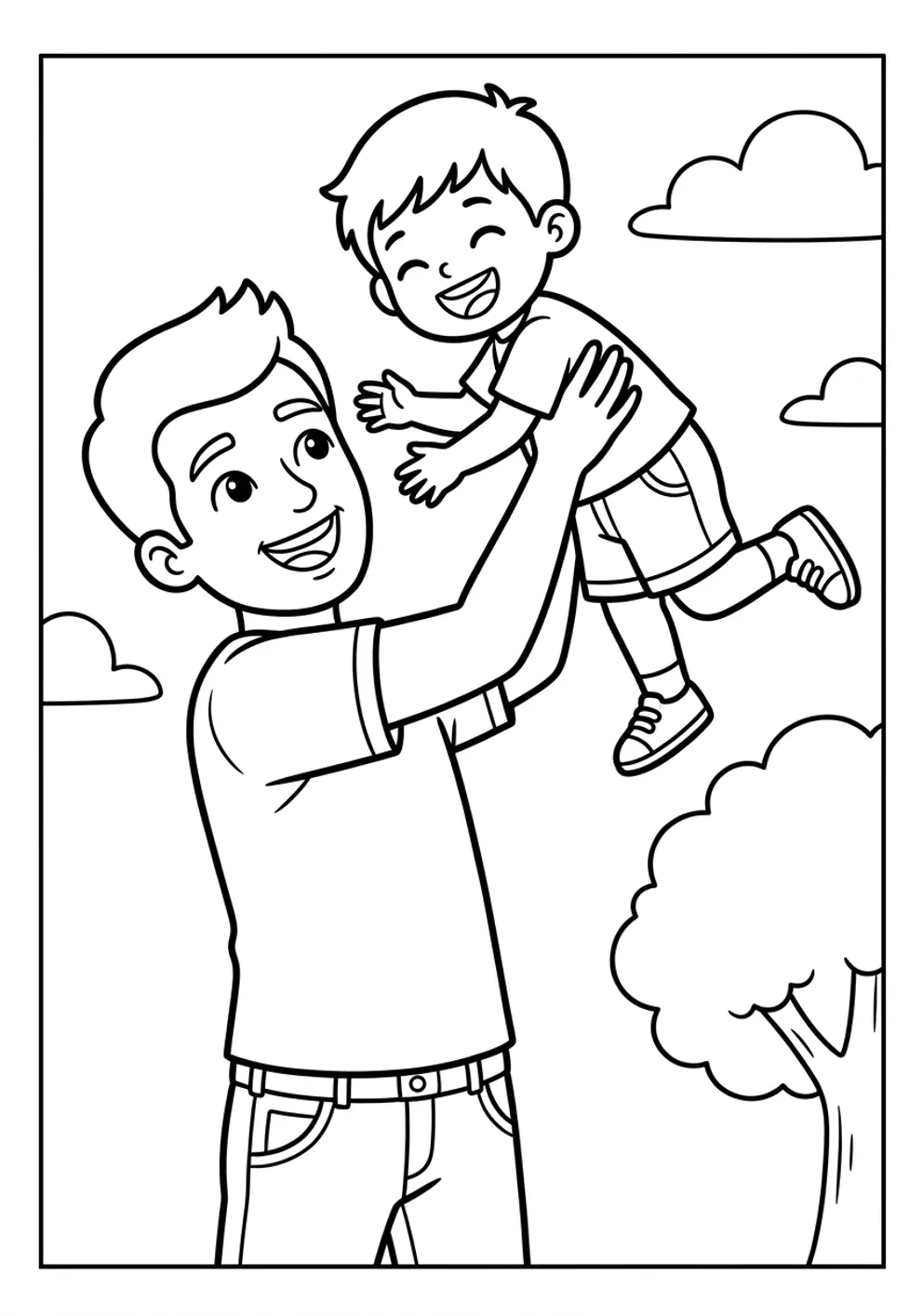 Coloriage papa
