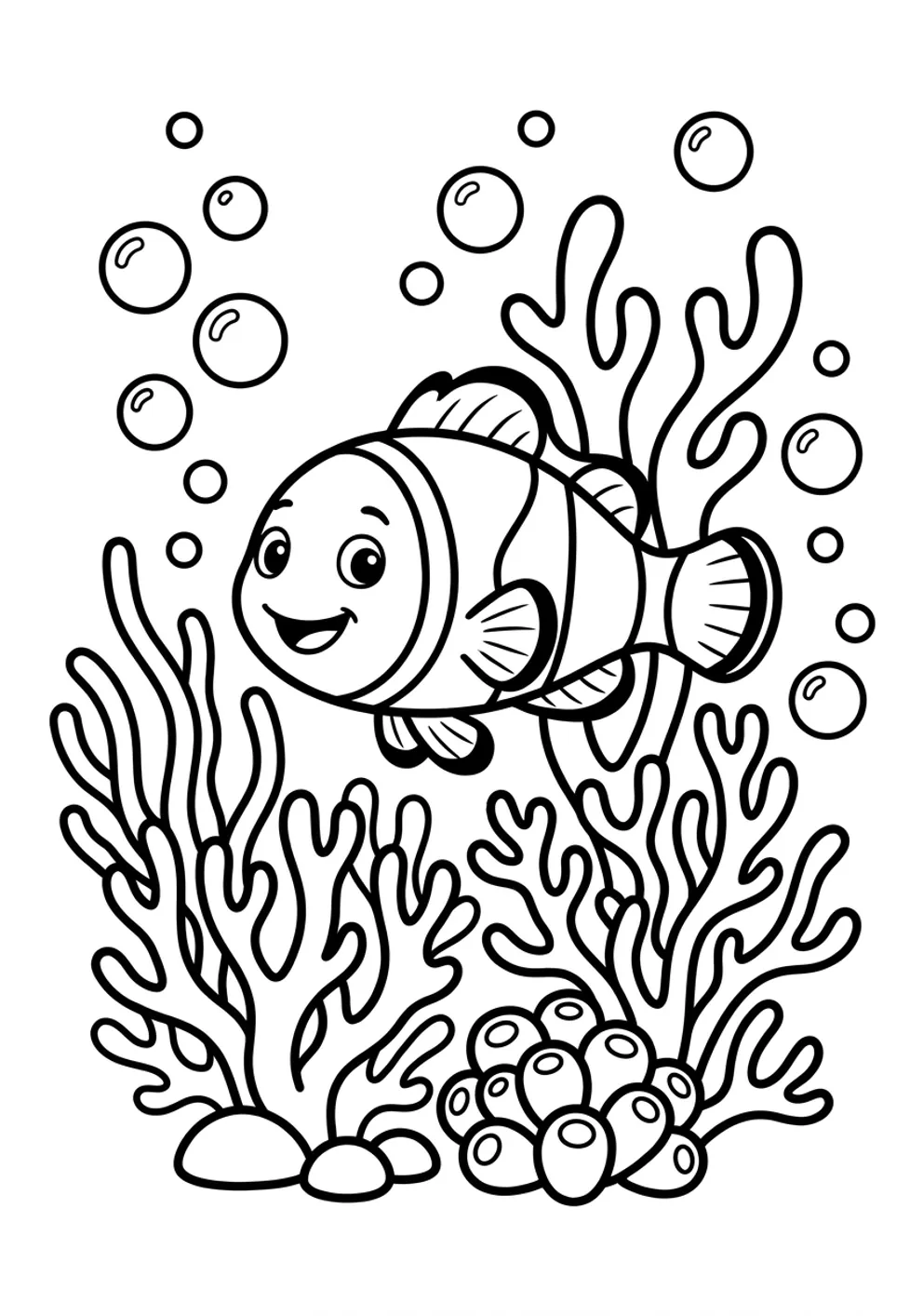 Exemple de coloriage poisson à imprimer