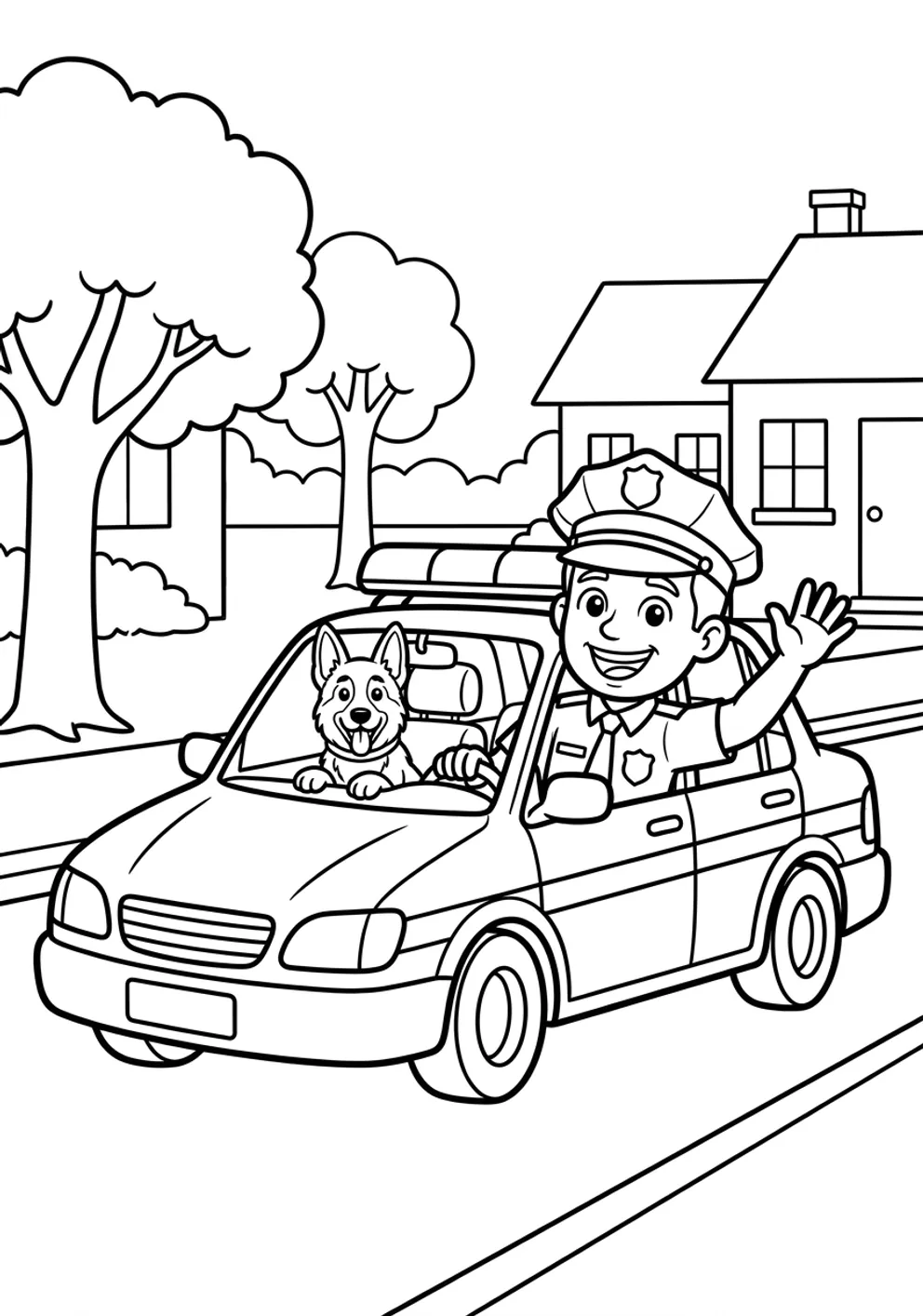 Exemple de coloriage police à imprimer