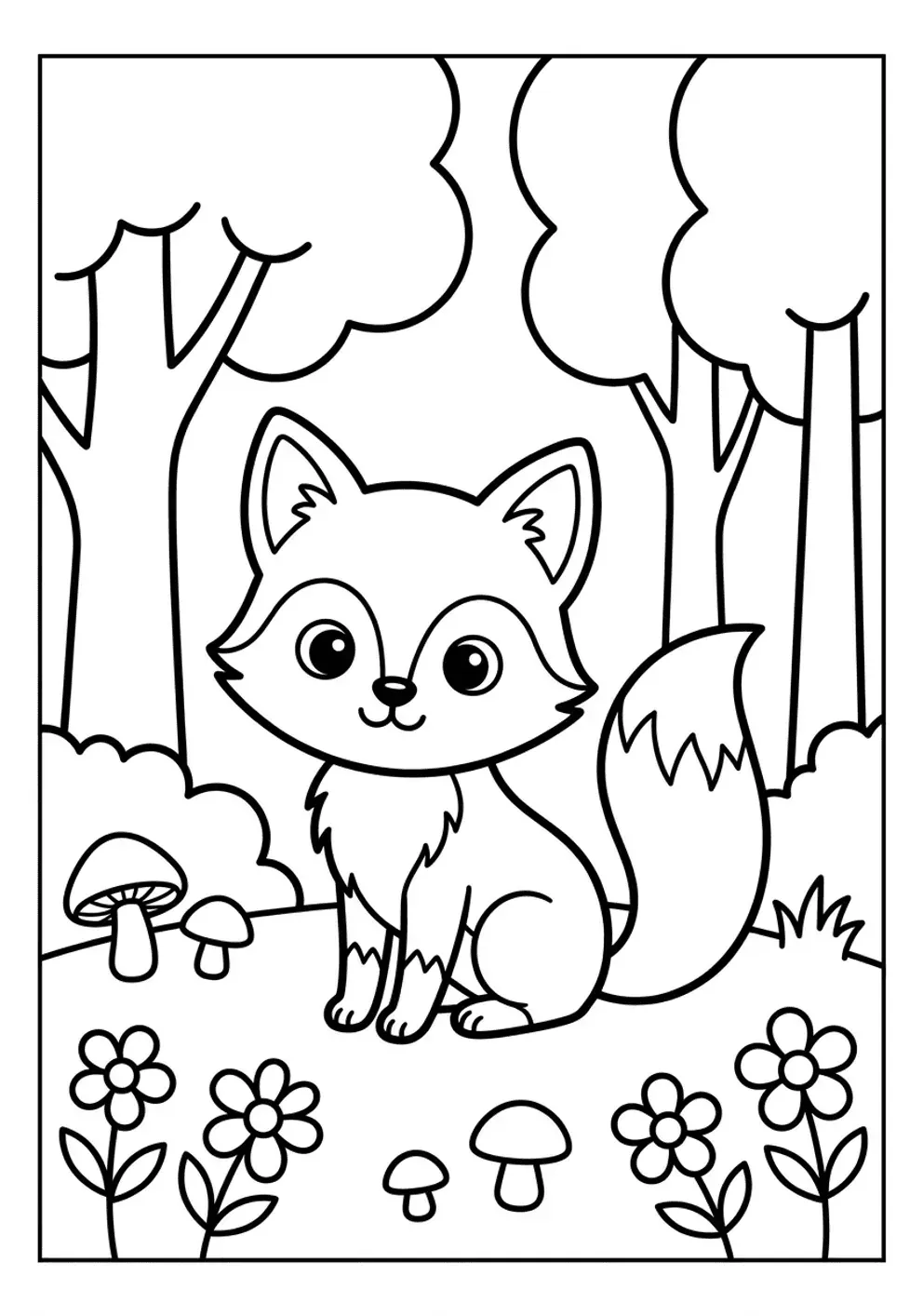 Coloriage renard