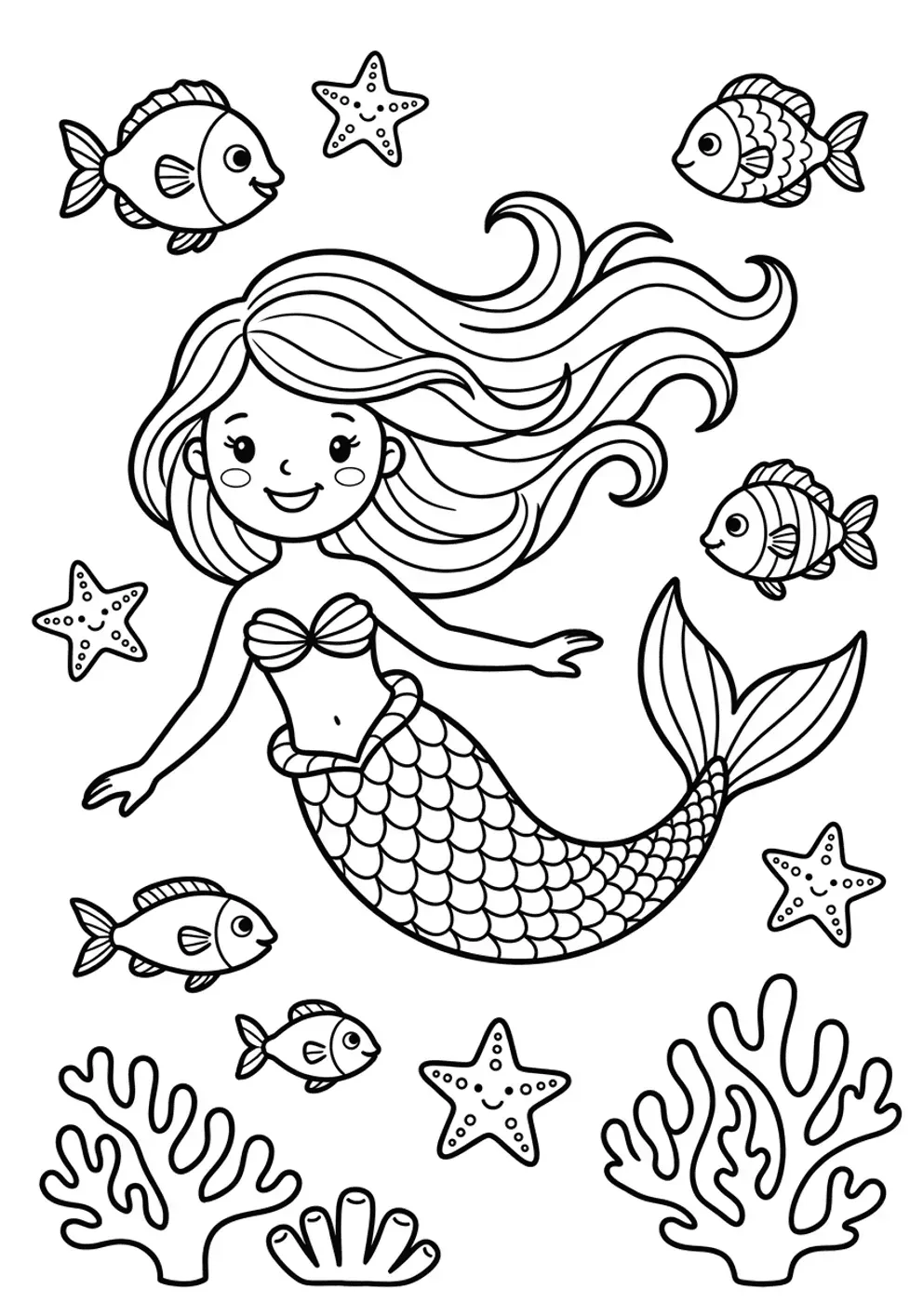 Coloriage sirène