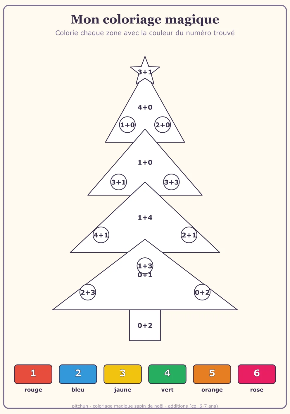 Coloriage magique Sapin de Noël
