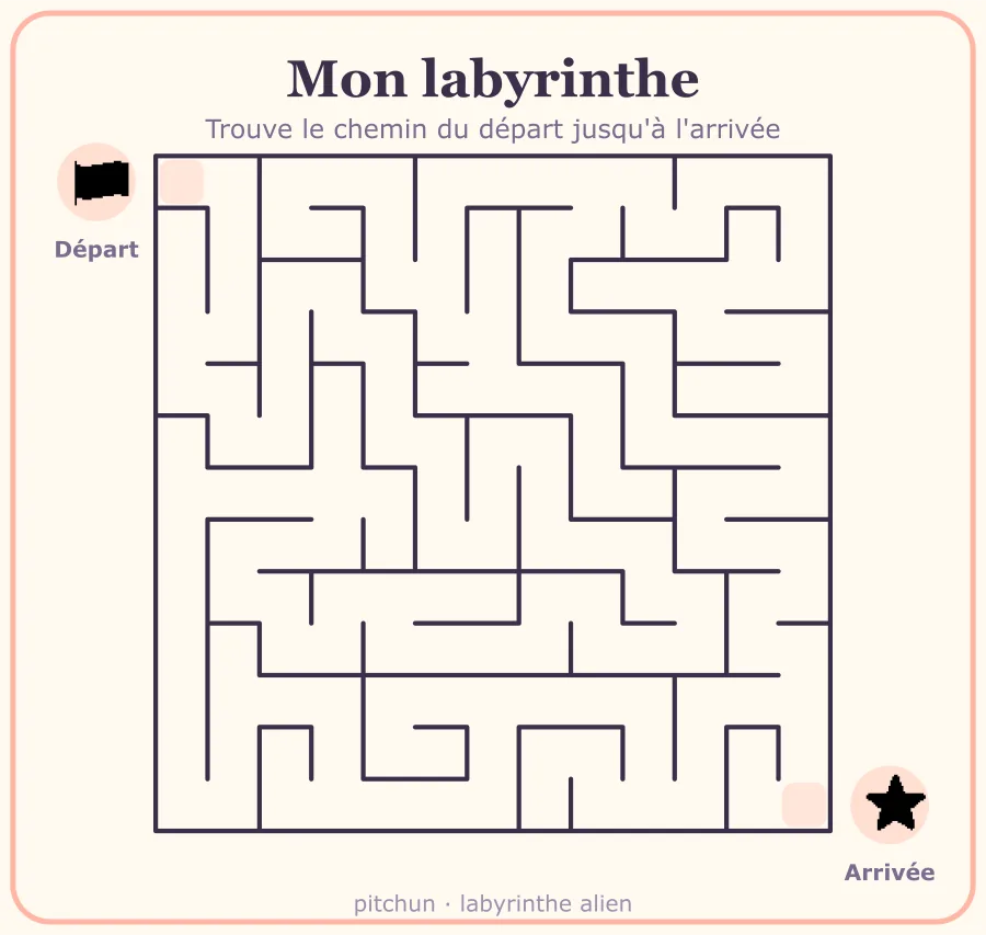 Exemple de labyrinthe alien à imprimer