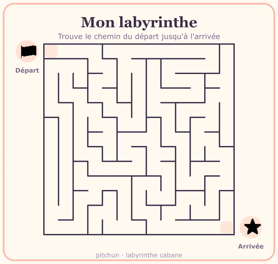 Exemple de labyrinthe cabane à imprimer