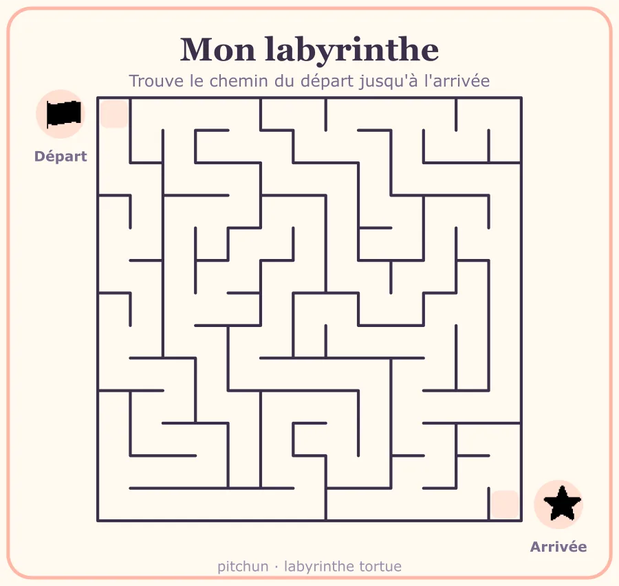 Exemple de labyrinthe tortue à imprimer