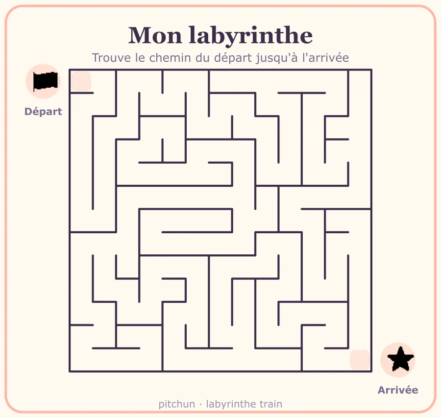 Exemple de labyrinthe train à imprimer