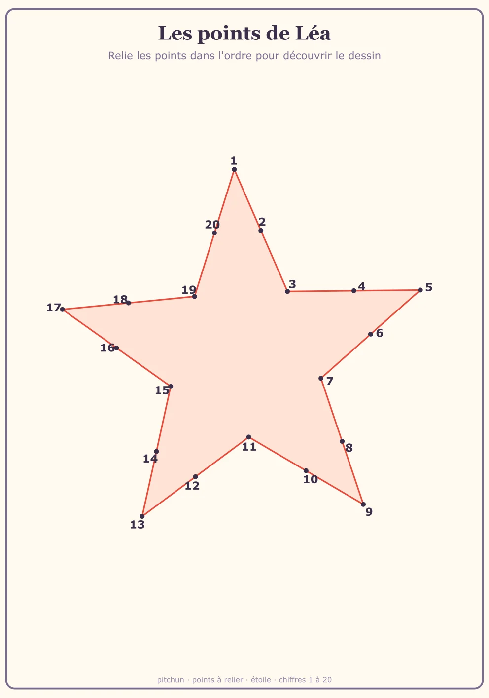 Points à relier étoile